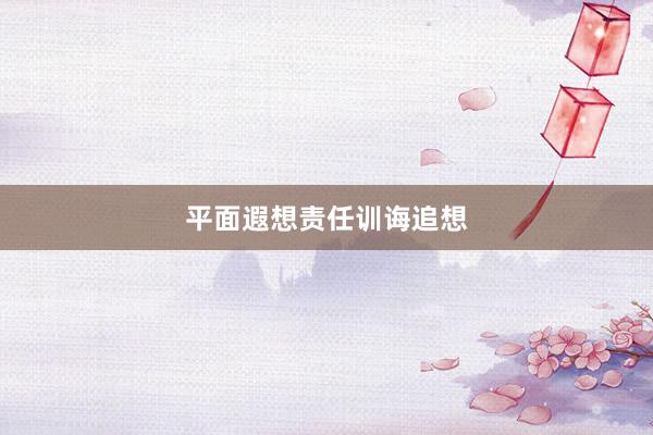 平面遐想责任训诲追想